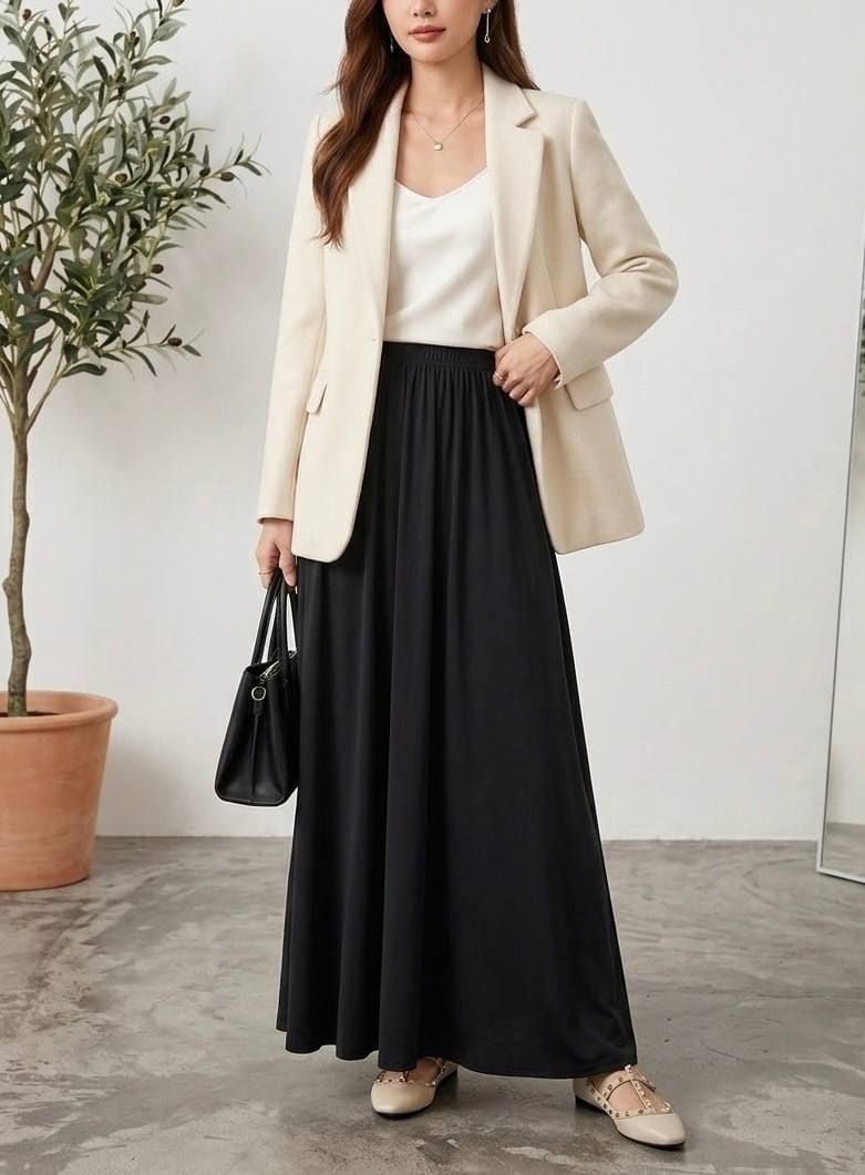 Спідниця 6561 Ж чорний трикотаж 831712 Китай OVERSIZE(р)
