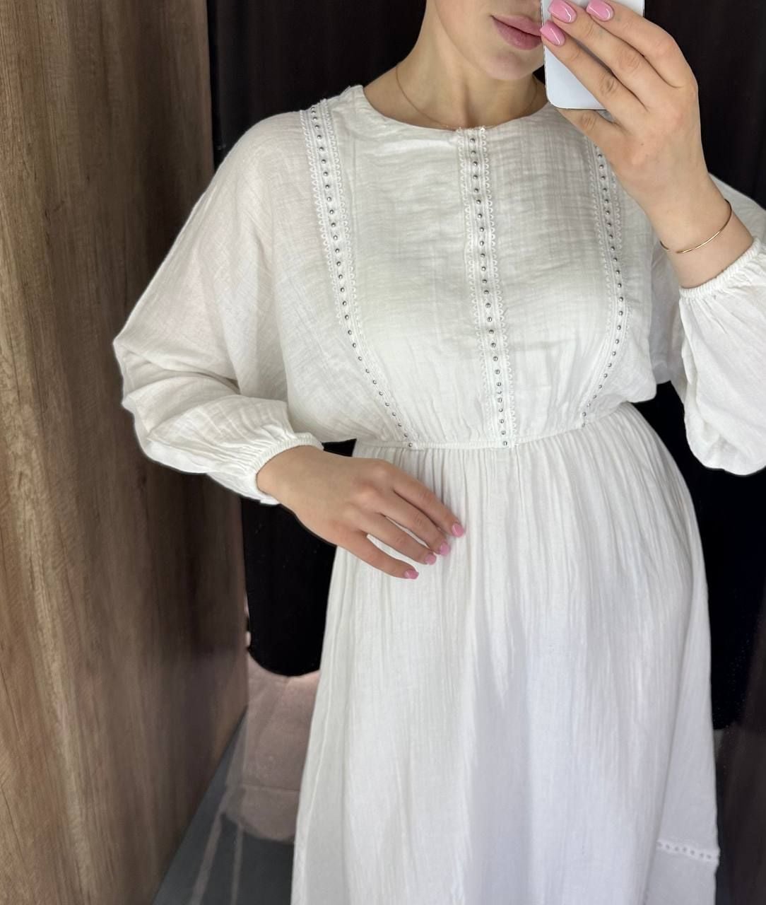 Одяг Сукня Ж білий муслін 831435 Туреччина OVERSIZE(р)